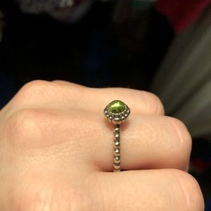 Pandora Limestone Gem Ring, Size 8